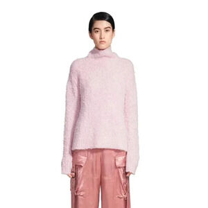 Sies Marjan Sukie Turtleneck Boucle Mohair Wool Pink Sweater Pullover Size M